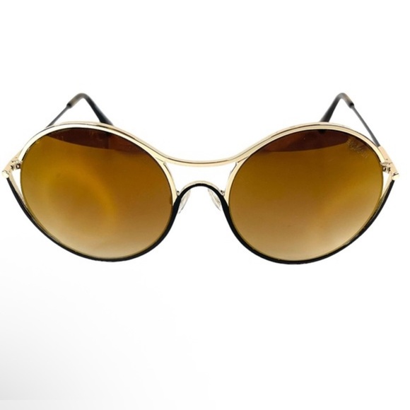 BALMAIN 52mm Round Sunglasses Gold - Picture 1 of 9
